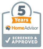 5 Years Home Advisor Screened and Approved Winner Badge